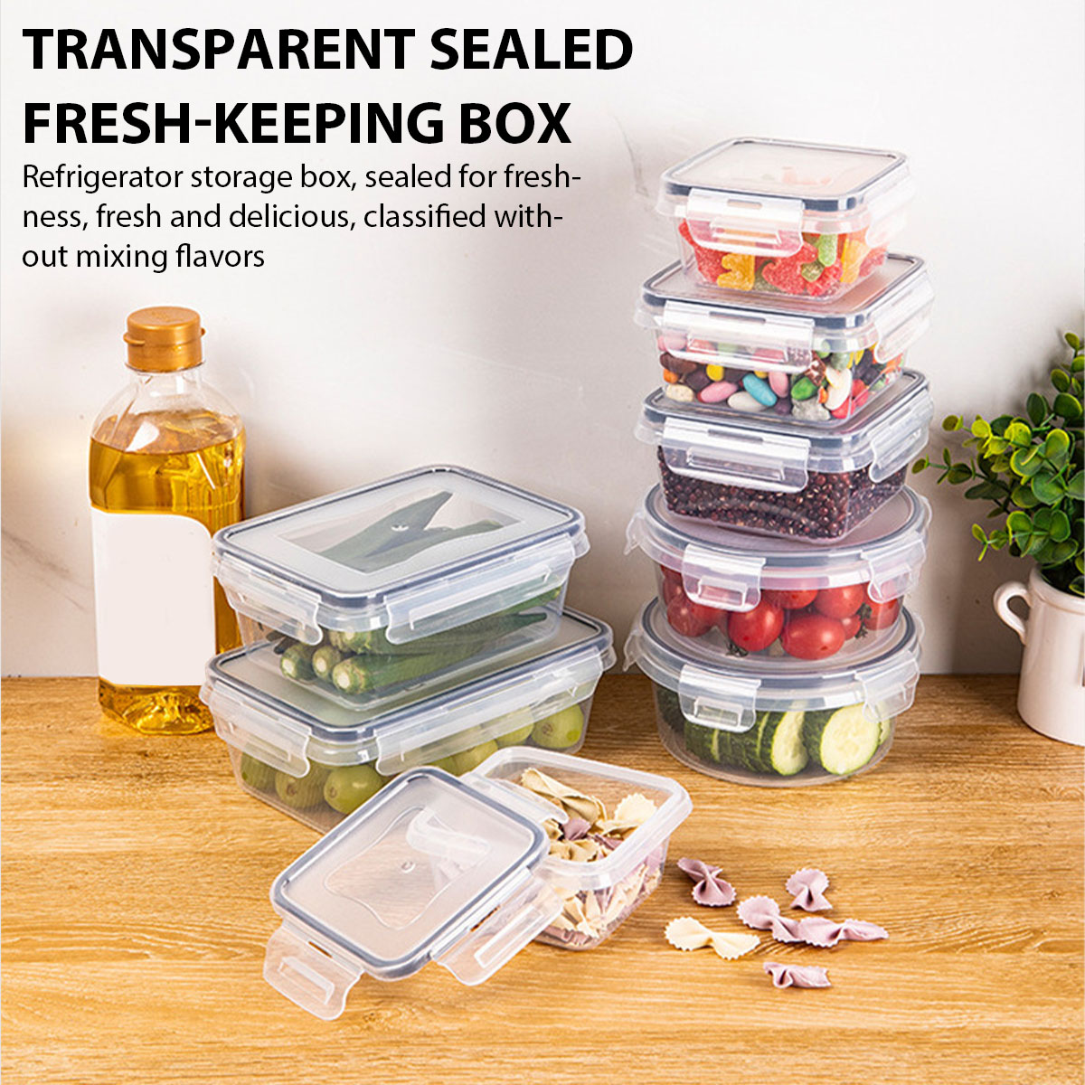 Food Storage Vegetables - 24 unids/set caja de almacenamiento de