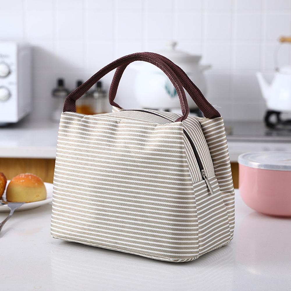 Food Storage Thermos - Bolsa de almuerzo a rayas para