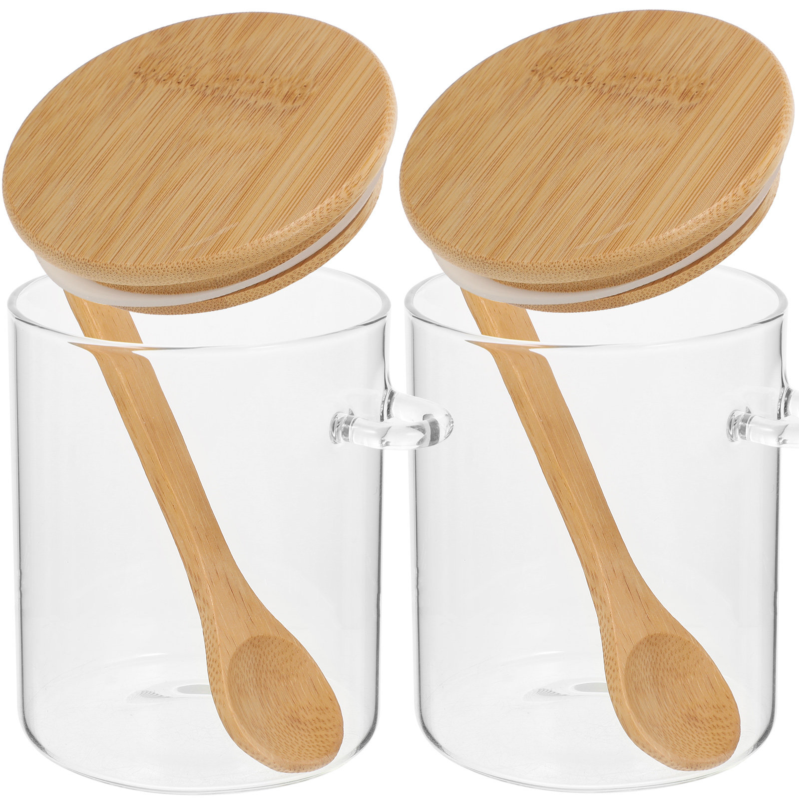 Food Storage Containers Glass - 2 recipientes transparentes para almacenamiento de