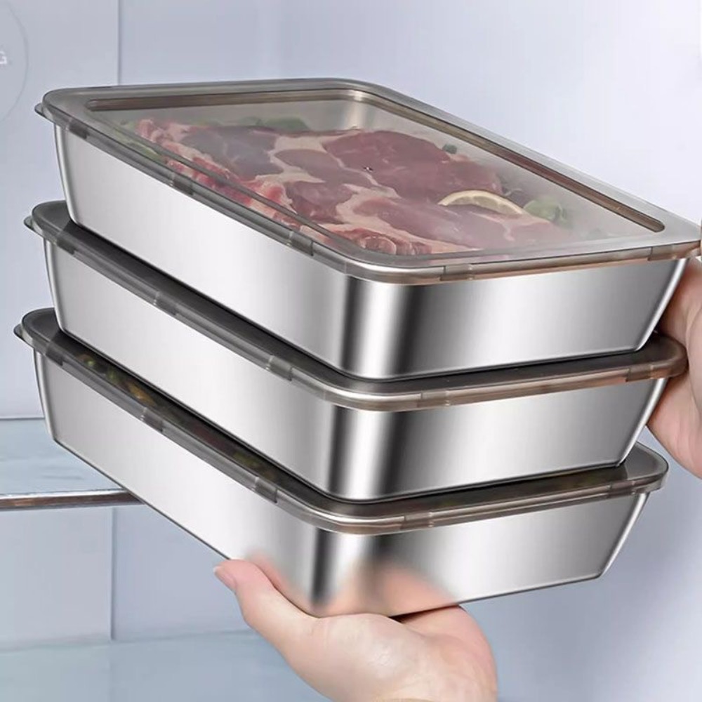 Food Storage Meals - Bandeja de Servicio de Acero Inoxidable