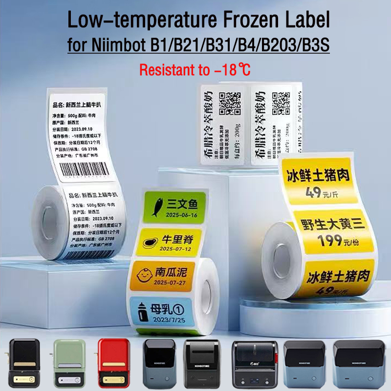 Food Storage Temperature - Etiquetas de Papel para Cajas de
