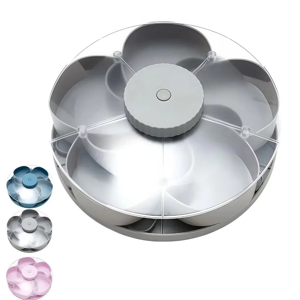 Food Storage Dividers - Bandeja giratoria para aperitivos con tapa,