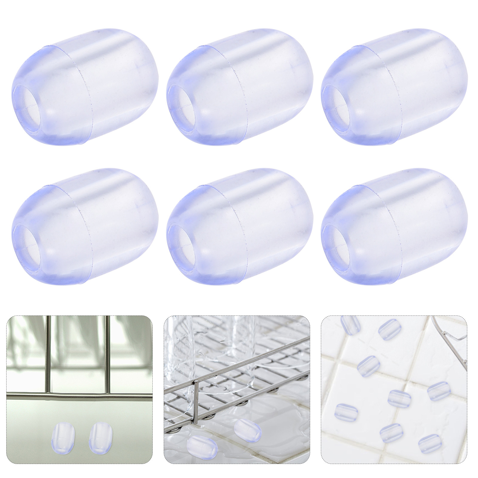 Food Storage Vegetables - 10 protectores de goma antideslizantes de
