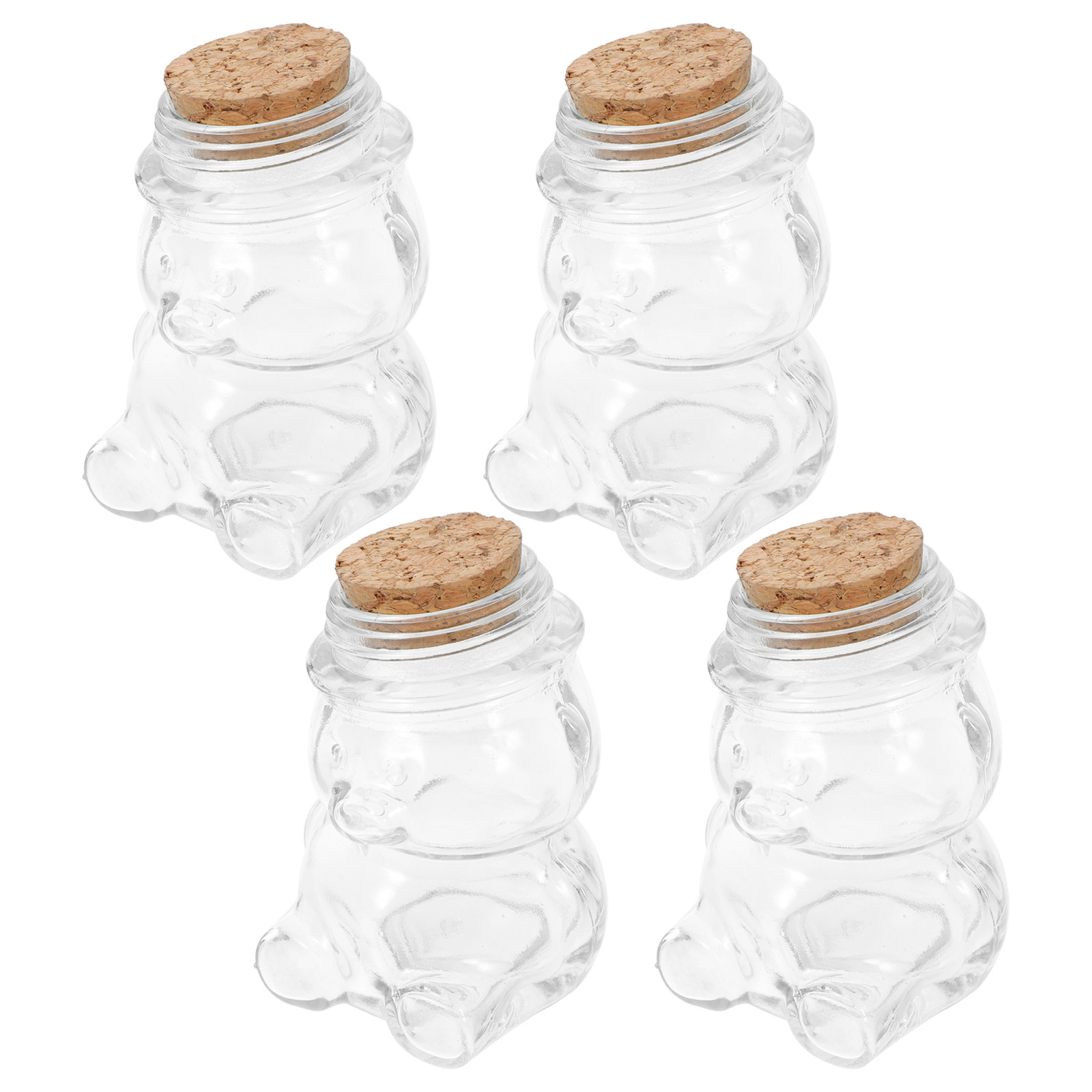 Food Storage Containers Glass - Juego de 4 tarros de cristal