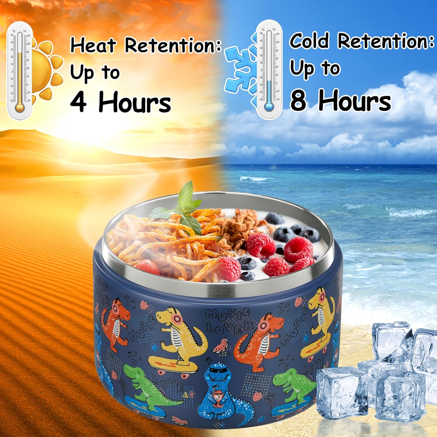 Food Storage Thermos - Recipiente Térmico para Alimentos de 12