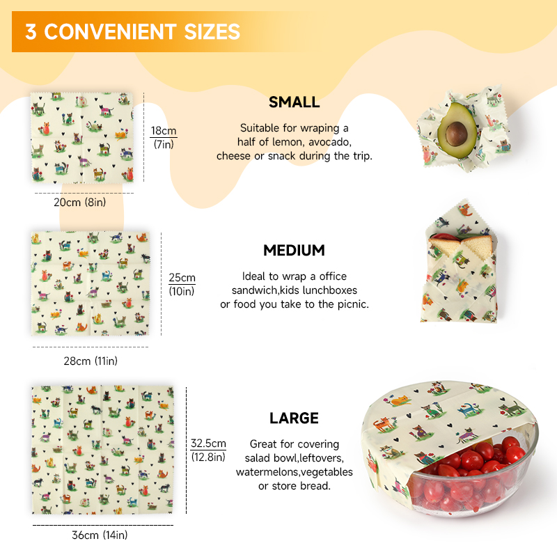 6 Paquetes (2S. Envoltorio de  - Beeswax Food Wrap reseña y precio