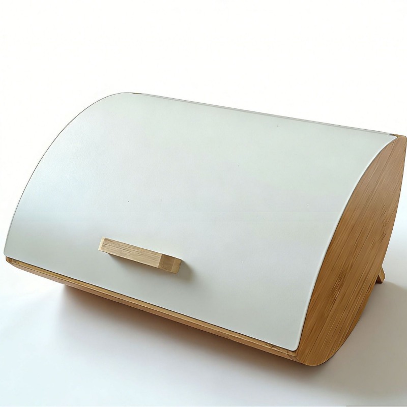 Caja para pan con tapa de bamb - Bread Box Bamboo reseña y precio