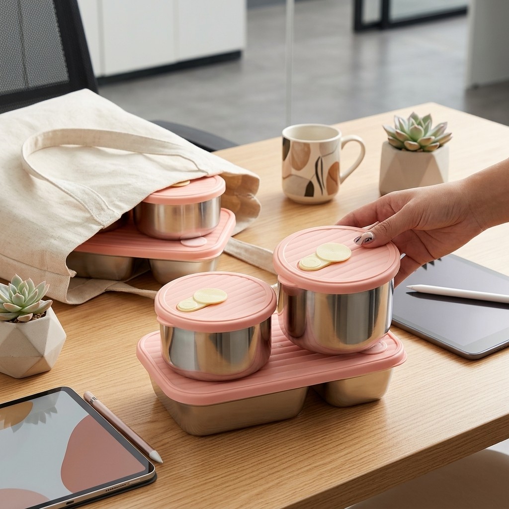 Lonchera de Acero Inoxidable 3 - Food Storage Kits reseña y precio