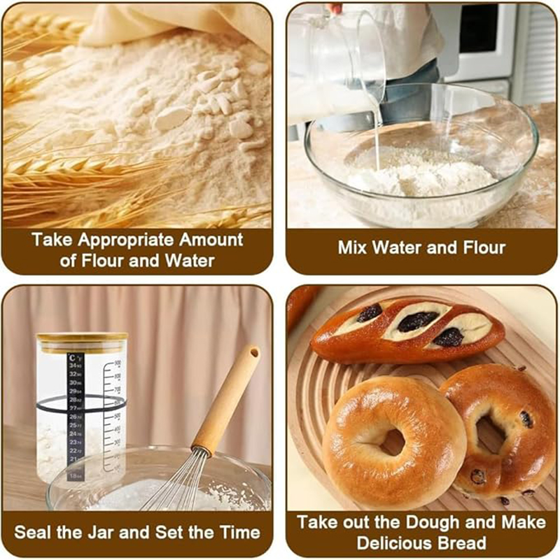 Kit de tarro de inicio de masa - Food Storage Containers Glass reseña y precio