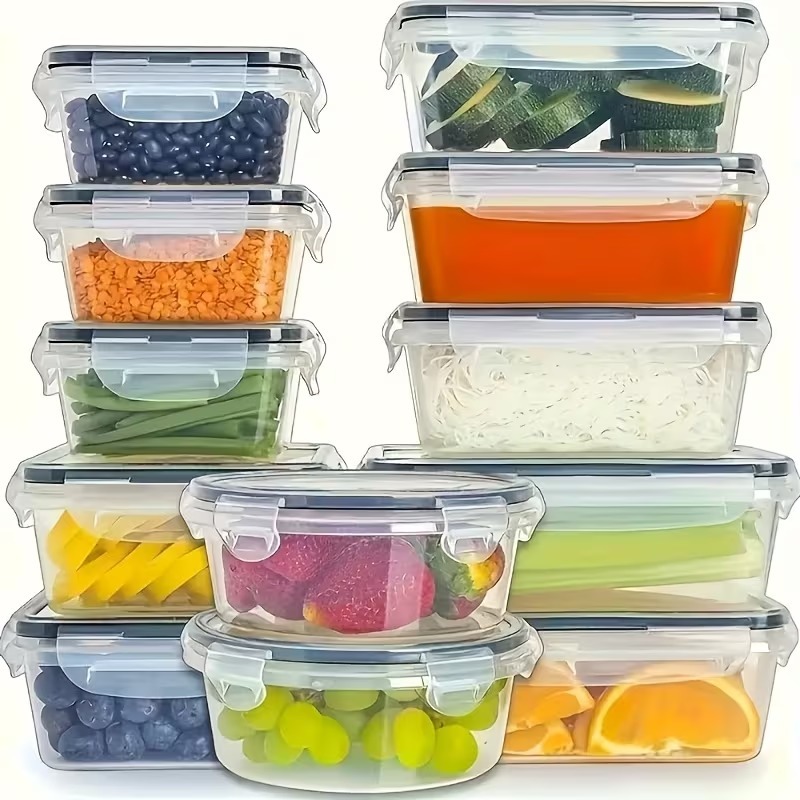 Juego de 4 Recipientes Transpa - Food Storage Vegetables reseña y precio
