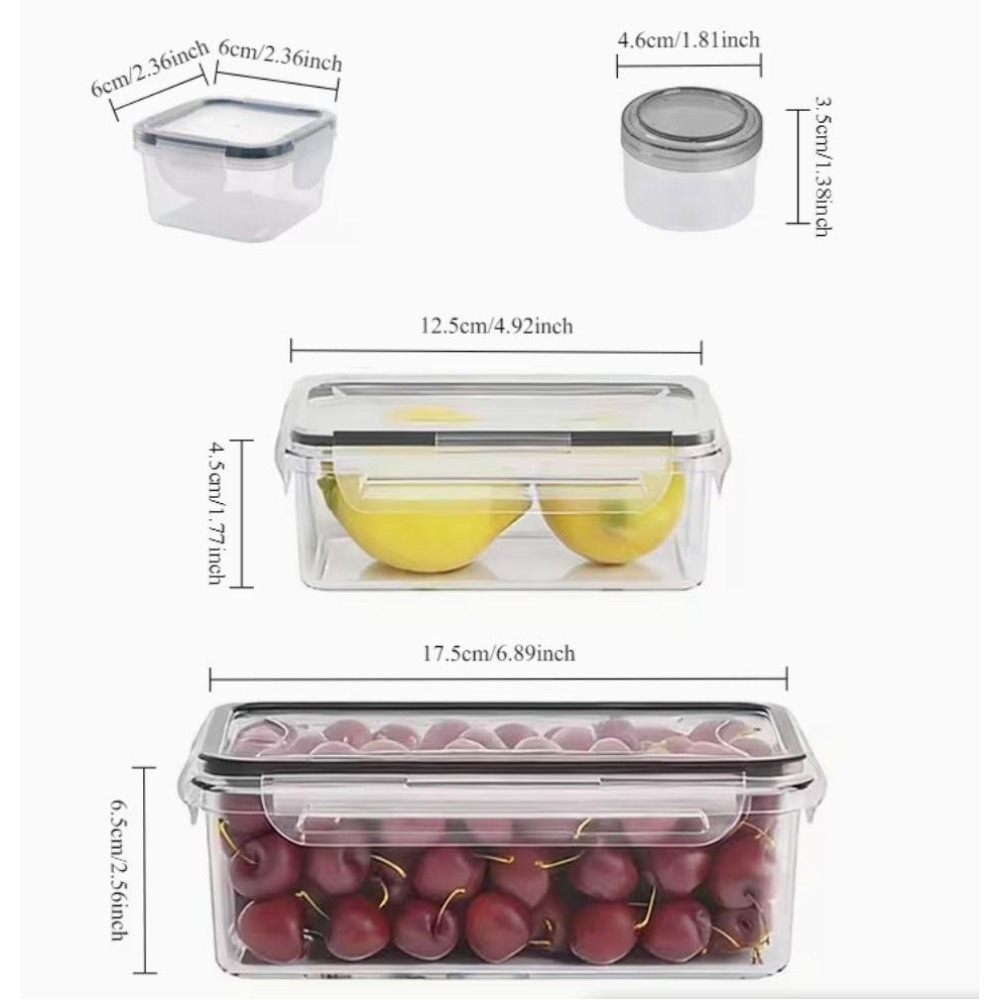 Juego de 4 Recipientes Transpa - Food Storage Vegetables reseña y precio
