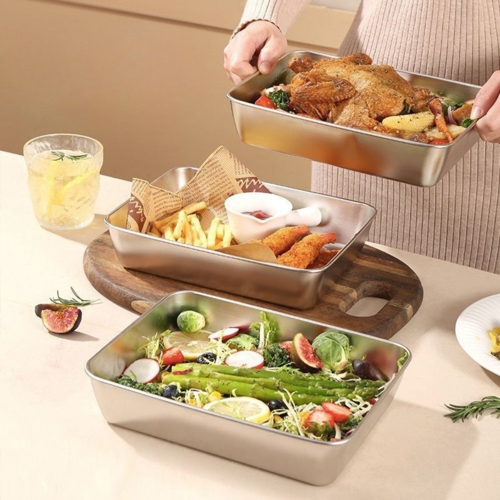 Bandeja de Servicio de Acero I - Food Storage Meals reseña y precio