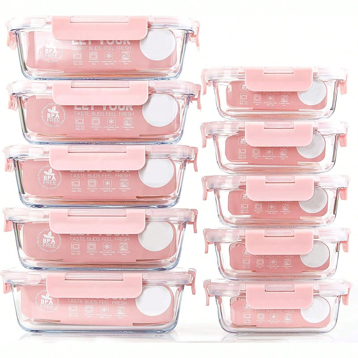 Paquete de 10 recipientes de v - Food Storage Containers Glass reseña y precio