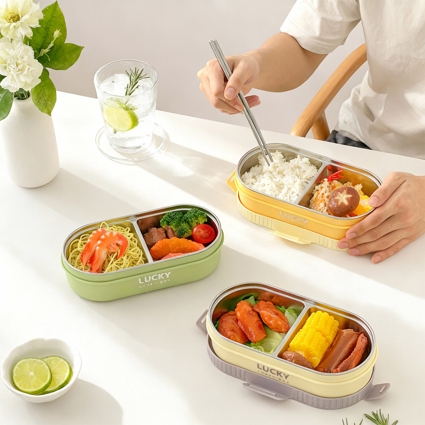 WORTHBUY-fiambrera con aislami - Food Storage Dividers reseña y precio
