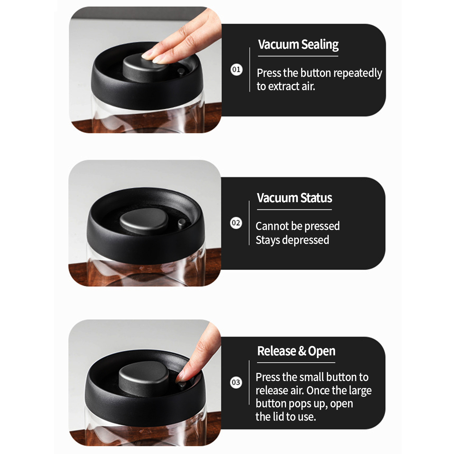 Recipiente para café al vacío  - Food Storage Containers Glass reseña y precio