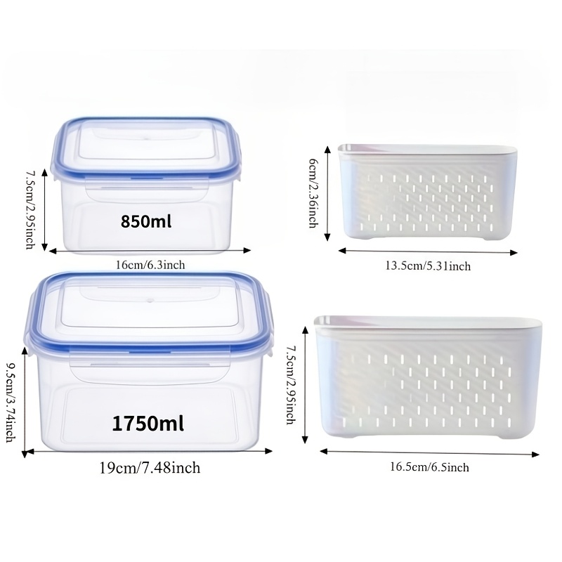 Juego de 4 Recipientes Herméti - Food Storage Kits reseña y precio