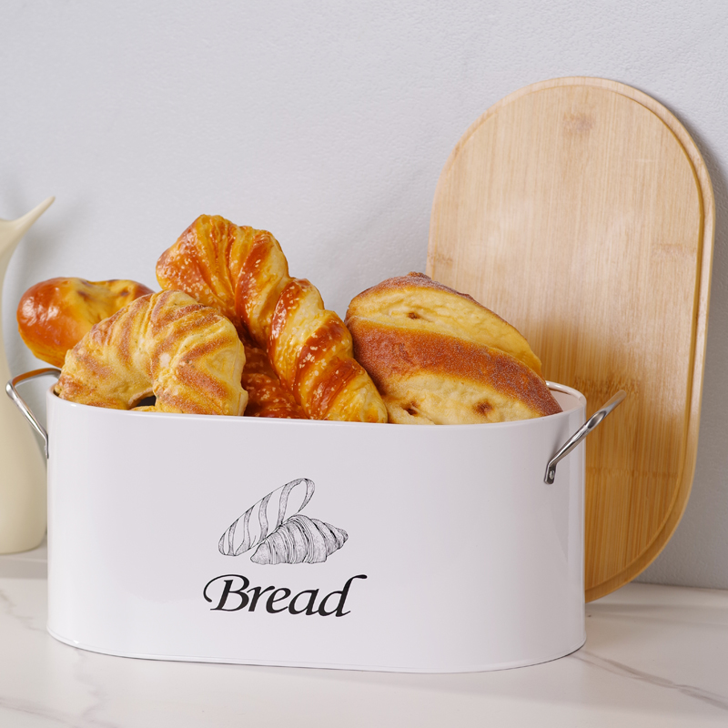 Caja de pan moderna con tapa d - Bread Box Bamboo reseña y precio