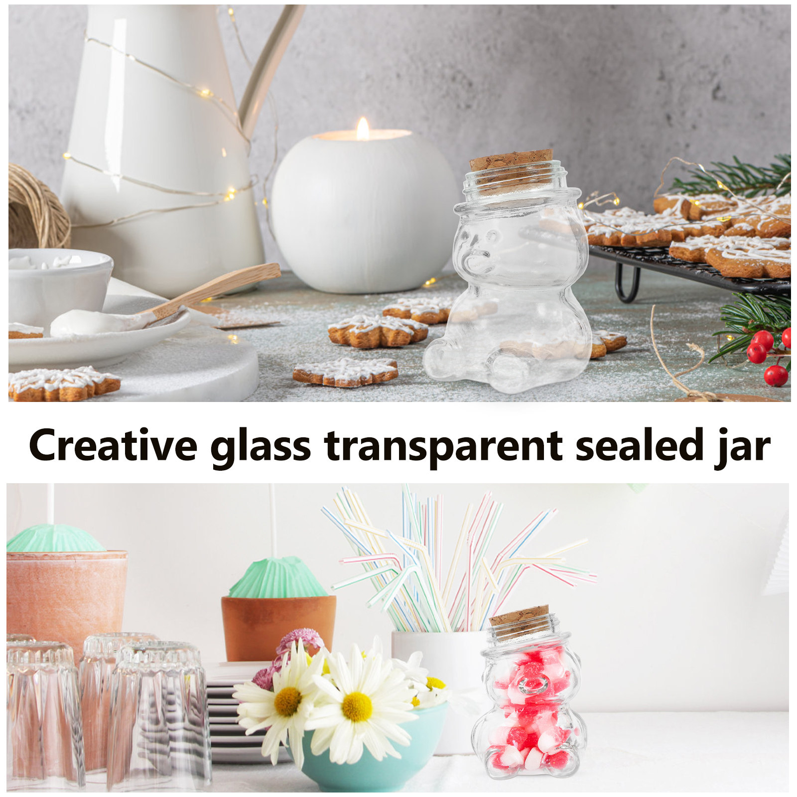 Juego de 4 tarros de cristal t - Food Storage Containers Glass reseña y precio
