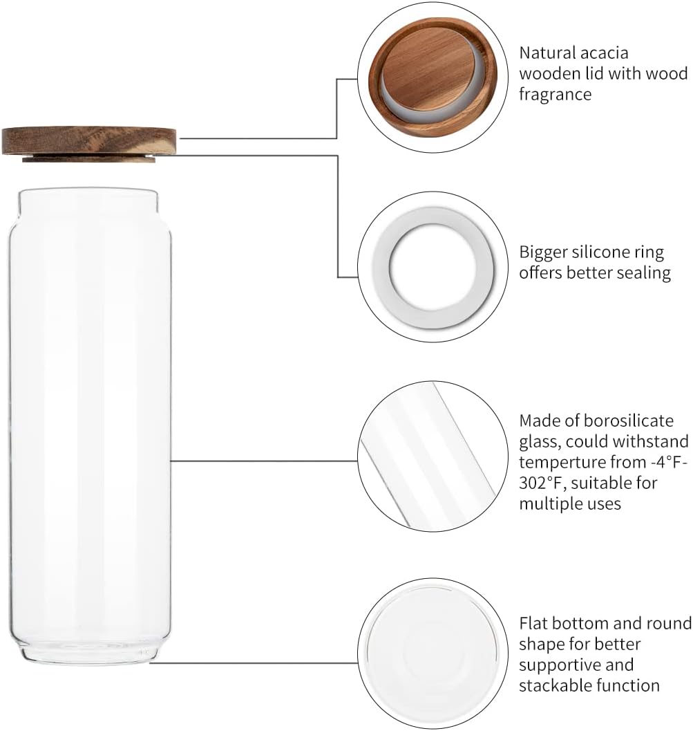 Paquete de 4 Frascos de Vidrio - Food Storage Kits reseña y precio