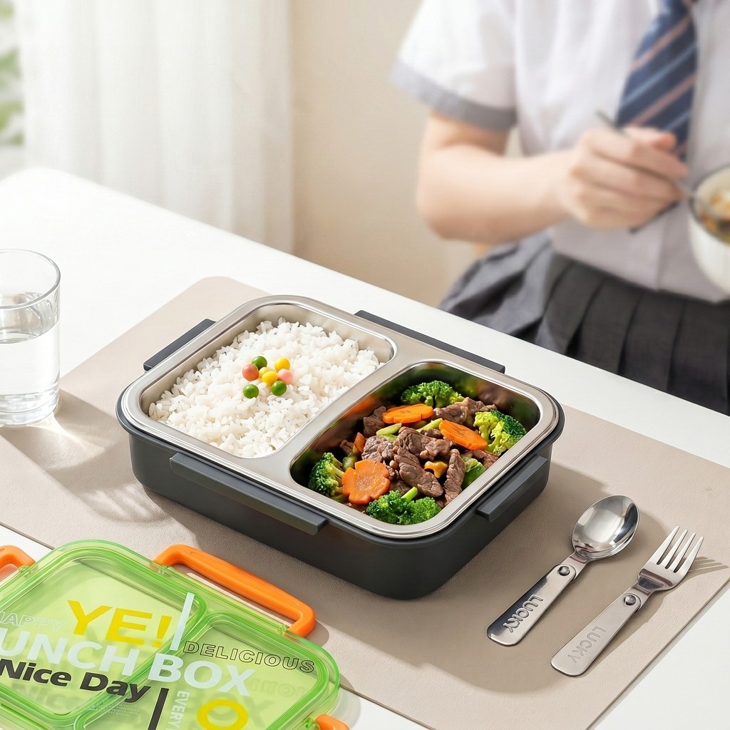 Lonchera Bento de Acero Inoxid - Food Storage Dividers reseña y precio