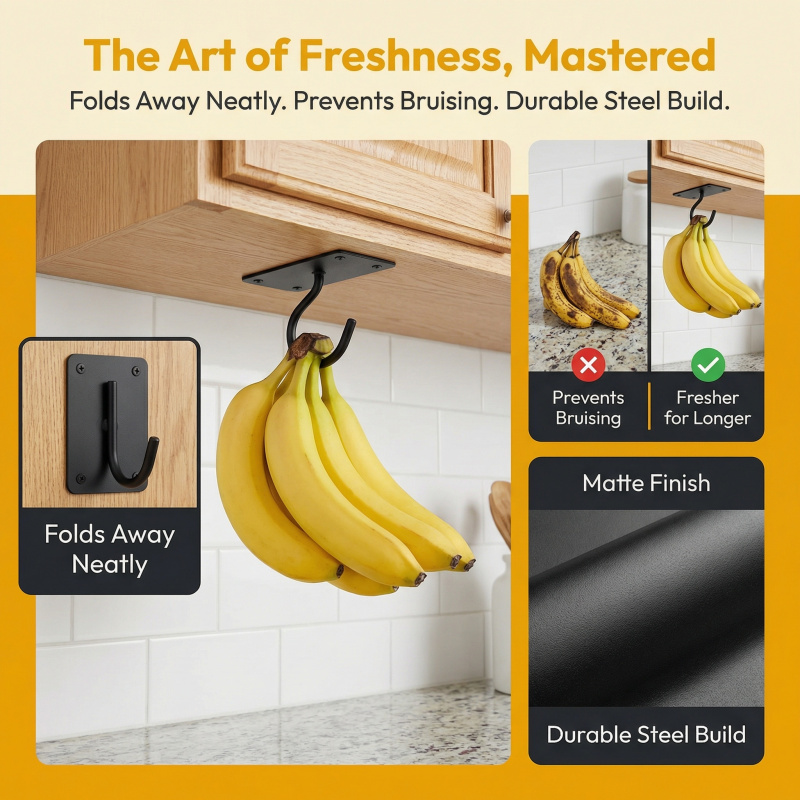 Gancho Adhesivo de Metal Negro - Food Storage Method reseña y precio