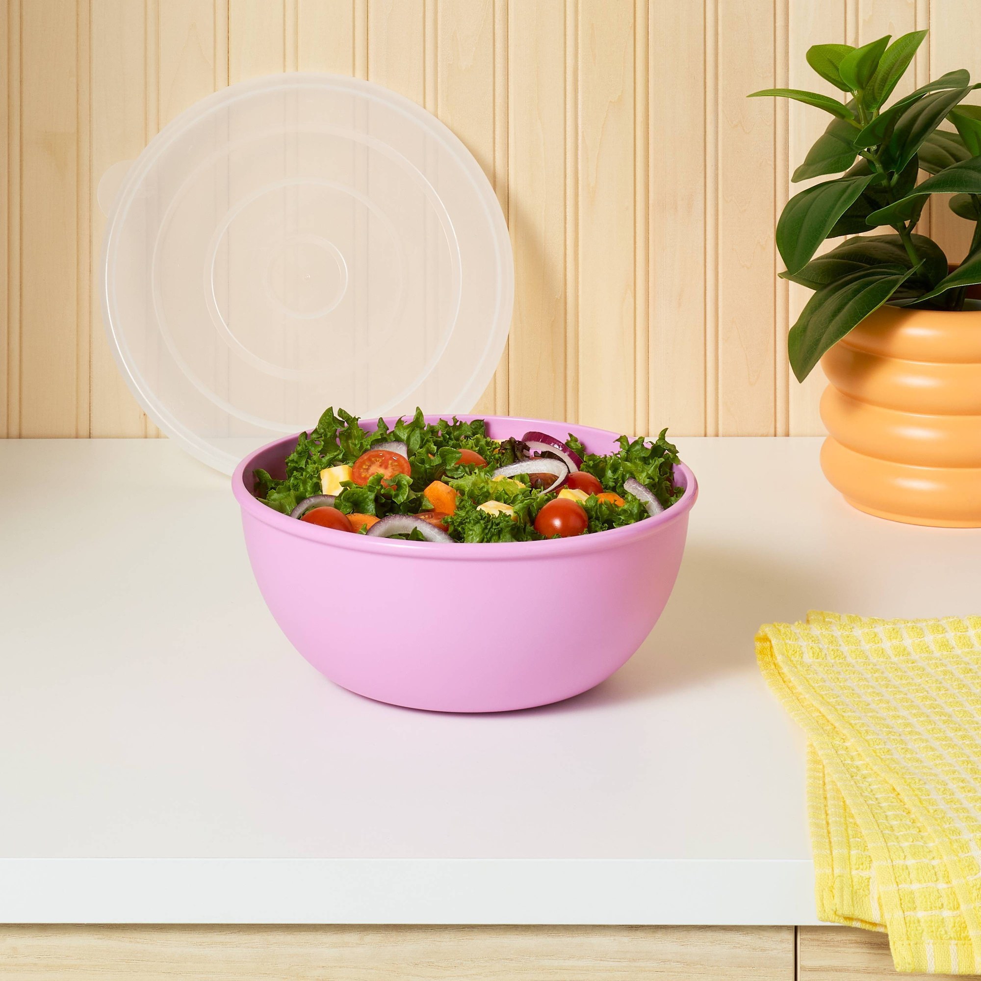 Tazón Rosa con Tapa a Juego, C - Food Storage Meals reseña y precio